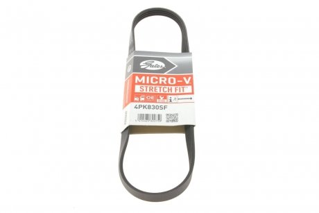 Поликлиновые ремни Micro-V StretchFit (Выр-во) Gates 4PK830SF