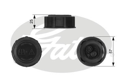 Крышка расширительного бачка Gates RC233