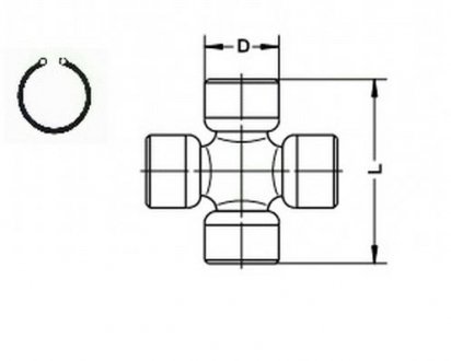 Крестовина GKN (Lobro) U074