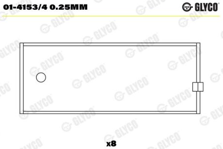 Подшипник шатуна (к-кт) Glyco 01-4153/4 0.25MM