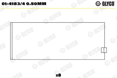 Подшипник скольжения PL 0.50MM Glyco 01-4183/4 0.50MM