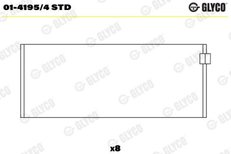 Вкладыши Glyco 01-4195/4 STD