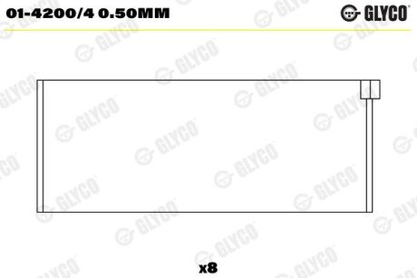 Підшипник шатуна (к-кт) Glyco 01-4200/4 0.50MM