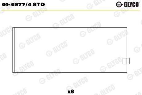 Вкладыши Glyco 01-4977/4 STD