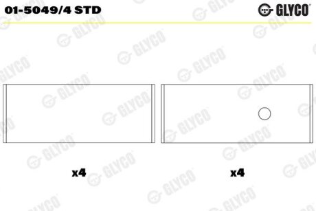 Вкладиші Glyco 01-5049/4 STD