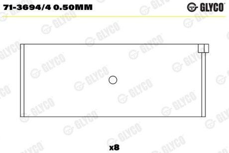 Підшипник ковзання Glyco 71-3694/4 0.50MM