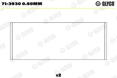 Подшипник скольжения Glyco 71-3930 0.50MM