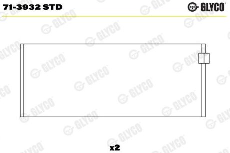 Підшипник ковзання Glyco 71-3932 STD