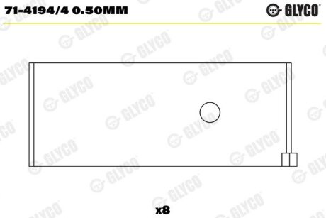 Вкладыши Glyco 71-4194/4 0.50MM