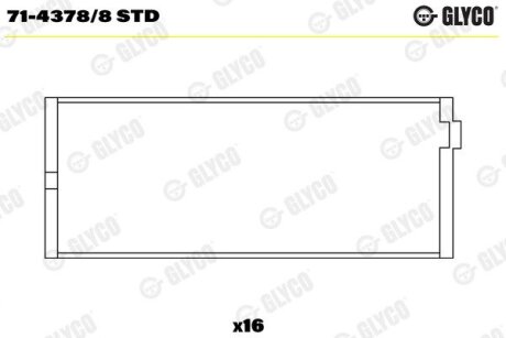 Підшипник ковзання Glyco 71-4378/8 STD