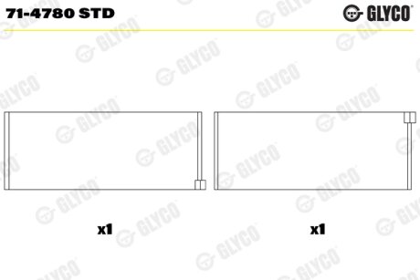 Вкладиші шатунні Glyco 714780STD