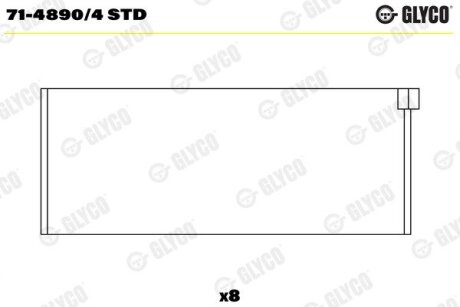 Вкладыши Glyco 71-4890/4 STD (фото 1)