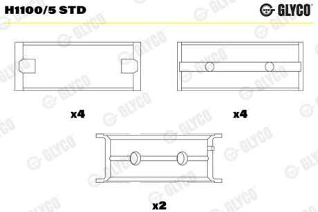 Подшипник скольжения Glyco H1100/5 STD