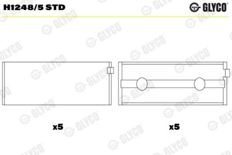 Вкладыши Glyco H1248/5 STD