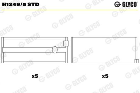 Вкладыши Glyco H1249/5 STD