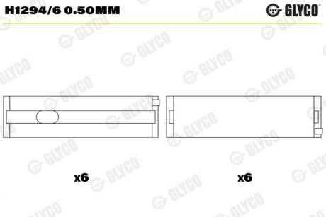 Підшипник ковзання Glyco H1294/6 0.50mm