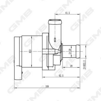 Насос водяний додатковий електричний Audi A4/S4/S4/ VW Transporter T5/T6 GMB GEWVW002
