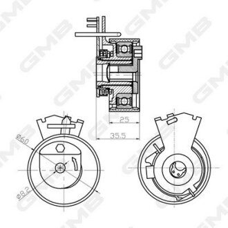 Натяжний ролик GMB GTB0110