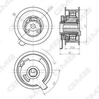 Натяжной ролик GMB GTB0300