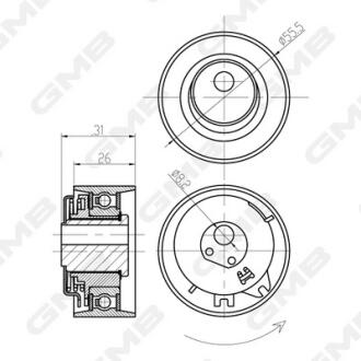 Шкив натяжной GMB GTB0480