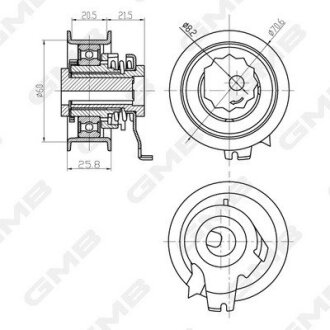 Шкив натяжной GMB GTB0710