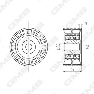 Ролик ремня ГРМ Mitsubishi Lancer/Outlander/ASX (1.8/2.0/2.4 gasoline (4B10, 4B1 GMB GTC1320