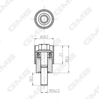 Ролік ременя ГРМ Great Wall Hover/Wingle (2.4 gasoline 4G64 / 4G69 (Mitsubishi?based)) GMB GTC1390