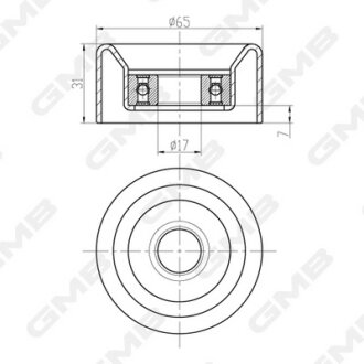 Ролик ременя генератора Hyundai ix35 (10-), Santa Fe (10-)/Kia Sportage (10-) (25282-2G000) GMB GTC1480