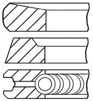 Кільця поршневі GOETZE 08-436107-00