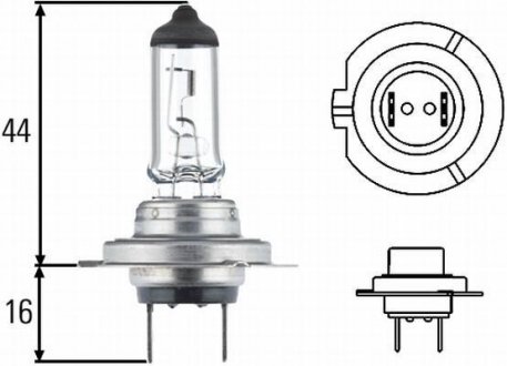 Лампа 12V H7 55W PX26d HELLA 8GH007157121