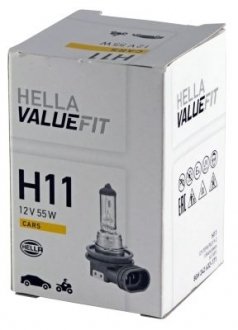 Лампа 12V H11 55W PGJ19-2 VALUEFIT HELLA 8GH242632171