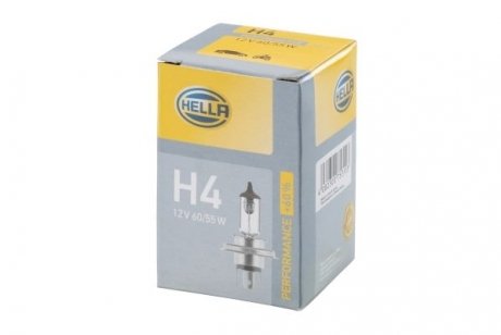 Лампа 12V H4 60/55W P43t PERFORMANCE +60% HELLA 8GJ 223 498-221