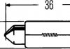 Лампа накаливания HEAVY DUTY C5W 24V 5W SV 8,58 HELLA 8GM002092241 (фото 2)