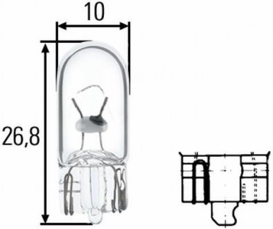 W3W 24V 3W Автолампа безцокольная HELLA 8GP 003 594-241