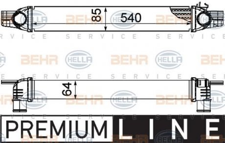 Радиатор наддува HELLA 8ML 376 746-531