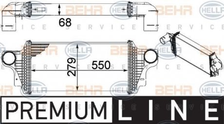 Радиатор интеркулера HELLA 8ML 376 754-621