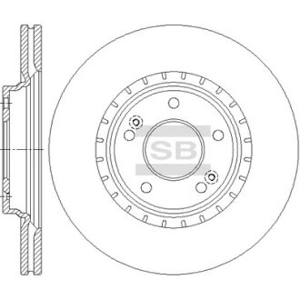 Диск тормозной (кратно 2) передний (вентилируемый) Hyundai I30 (16-) (D=305.0mm) Hi-Q (SANGSIN) SD1146