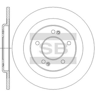 Диск гальмівний (кратно 2) задній Hyundai i40 (12-) (D=284.0mm) HI-Q Hi-Q (SANGSIN) SD1150