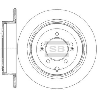 Диск гальмівний (кратно 2) задній Tucson (15-) (D=302.0mm) HI-Q Hi-Q (SANGSIN) SD1151