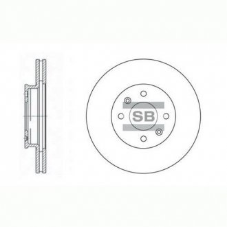 Диск тормозной KIA NEW PRIDE, NEW ACCENT передн. (выр-во SANGSIN) Hi-Q (SANGSIN) SD2028