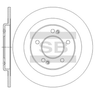 Диск тормозной (кратно 2) задний Kia Ceed (12-) (D=284.0mm) Hi-Q (SANGSIN) SD2074