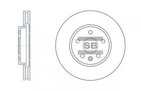 Тормозной диск передний Hi-Q (SANGSIN) SD3031