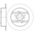 Диск гальмівний (кратно 2) задній Ssanyong Korando C 4WD (11-) (D=284.0mm) HI-Q Hi-Q (SANGSIN) SD3086 (фото 1)