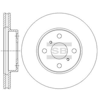 Шт. Тормозной диск Hi-Q (SANGSIN) SD4061