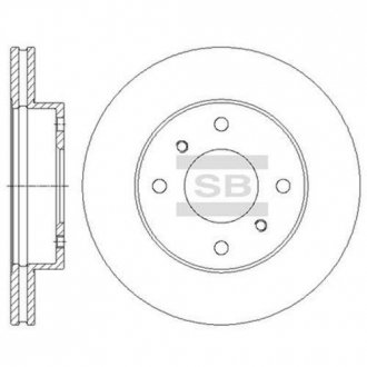 Диск тормозной NISSAN 200 SX(S13), ALMERA II передн. (выр-во SANGSIN) Hi-Q (SANGSIN) SD4225