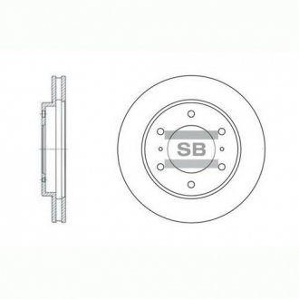 Диск тормозной MITSUBISHI PAJERO III, IV передн. (выр-во SANGSIN) Hi-Q (SANGSIN) SD4306