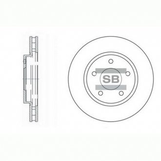 Диск тормозной MITSUBISHI LANCER Saloon(CYZA)-1.5,1.6,1.8,2.0 передн. (выр-во SANGSIN) Hi-Q (SANGSIN) SD4315