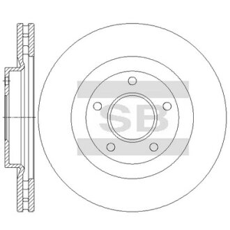 Диск тормозной (кратно 2) передний (вентилируемый) Mitsubishi ASX (10-) (D=294.0 Hi-Q (SANGSIN) SD4361