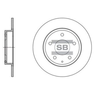 Диск тормозной Hi-Q (SANGSIN) SD4422