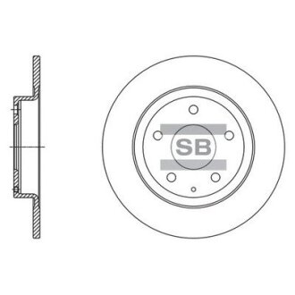 Диск тормозной Hi-Q (SANGSIN) SD4423